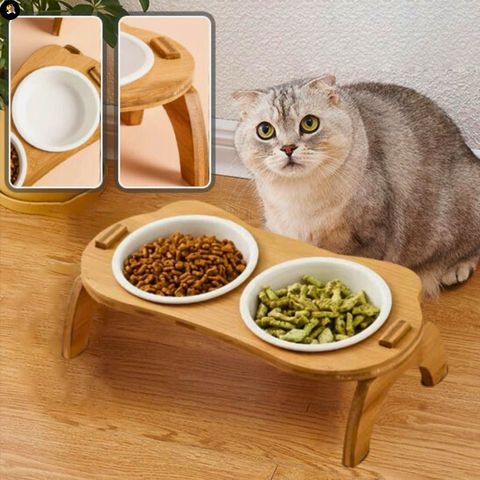gamelle-chat-double-bol-inox-supp-bois-cool