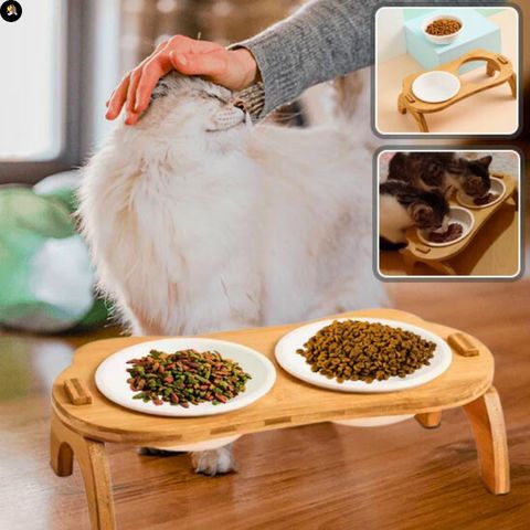 gamelle-chat-double-bol-inox-supp-bois-eau