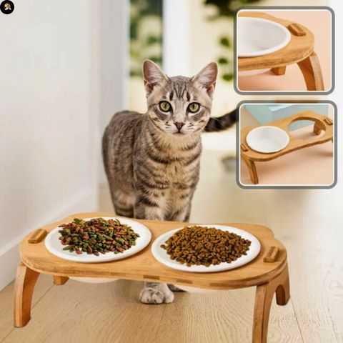 gamelle-chat-double-bol-inox-supp-bois-haut