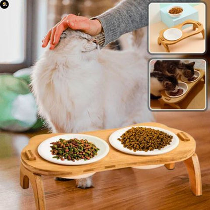 gamelle-chat-double-bol-inox-supp-bois-eau