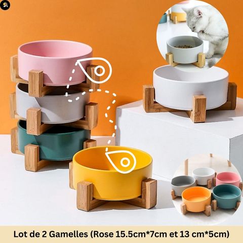 gamelle-chat-multi-couleur-ceramique-rose