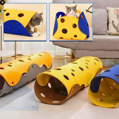 jouets-pour-les-chats-tunnel-feutre-cachette